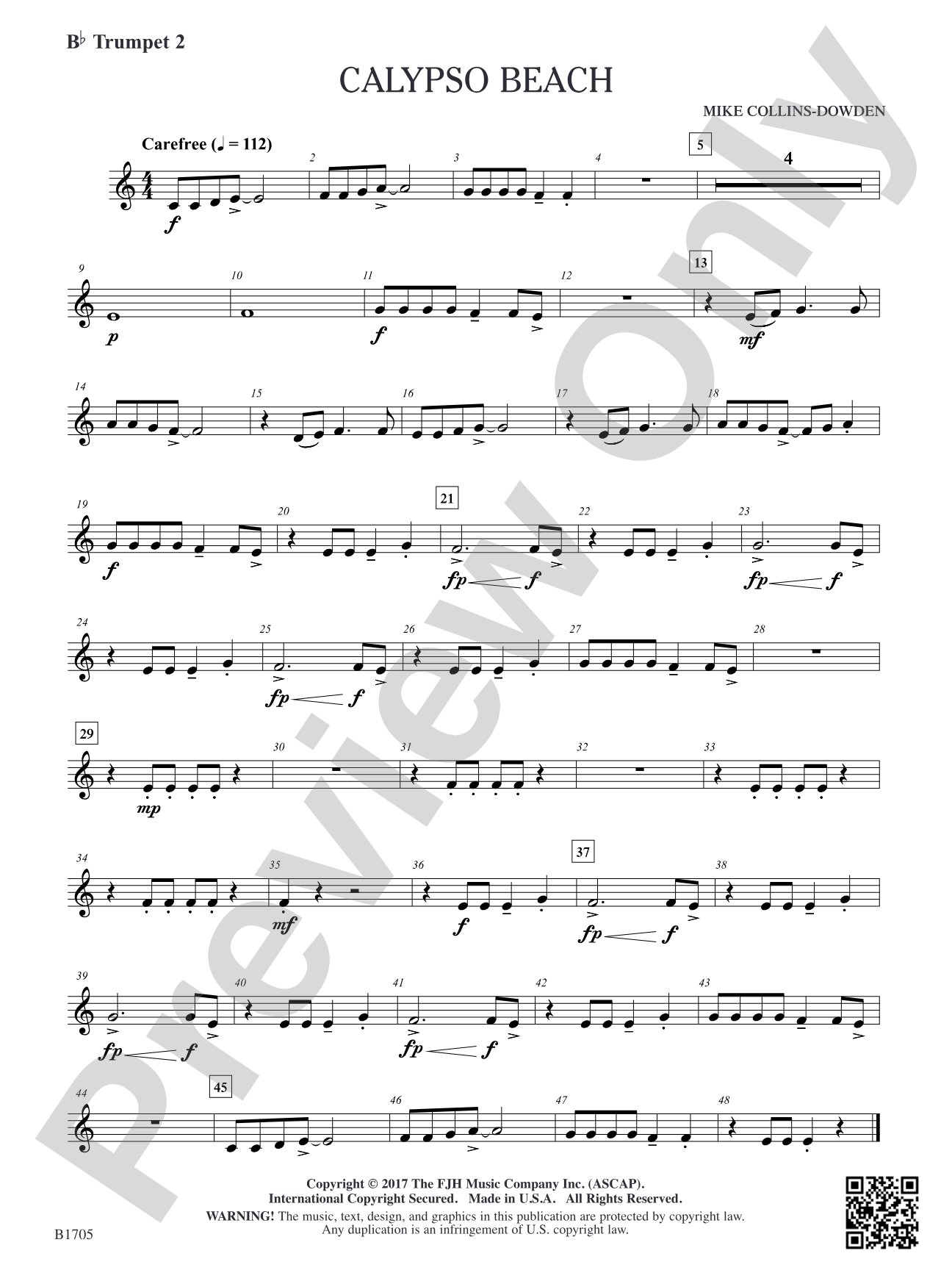Calypso Beach: B-flat Trumpet 2