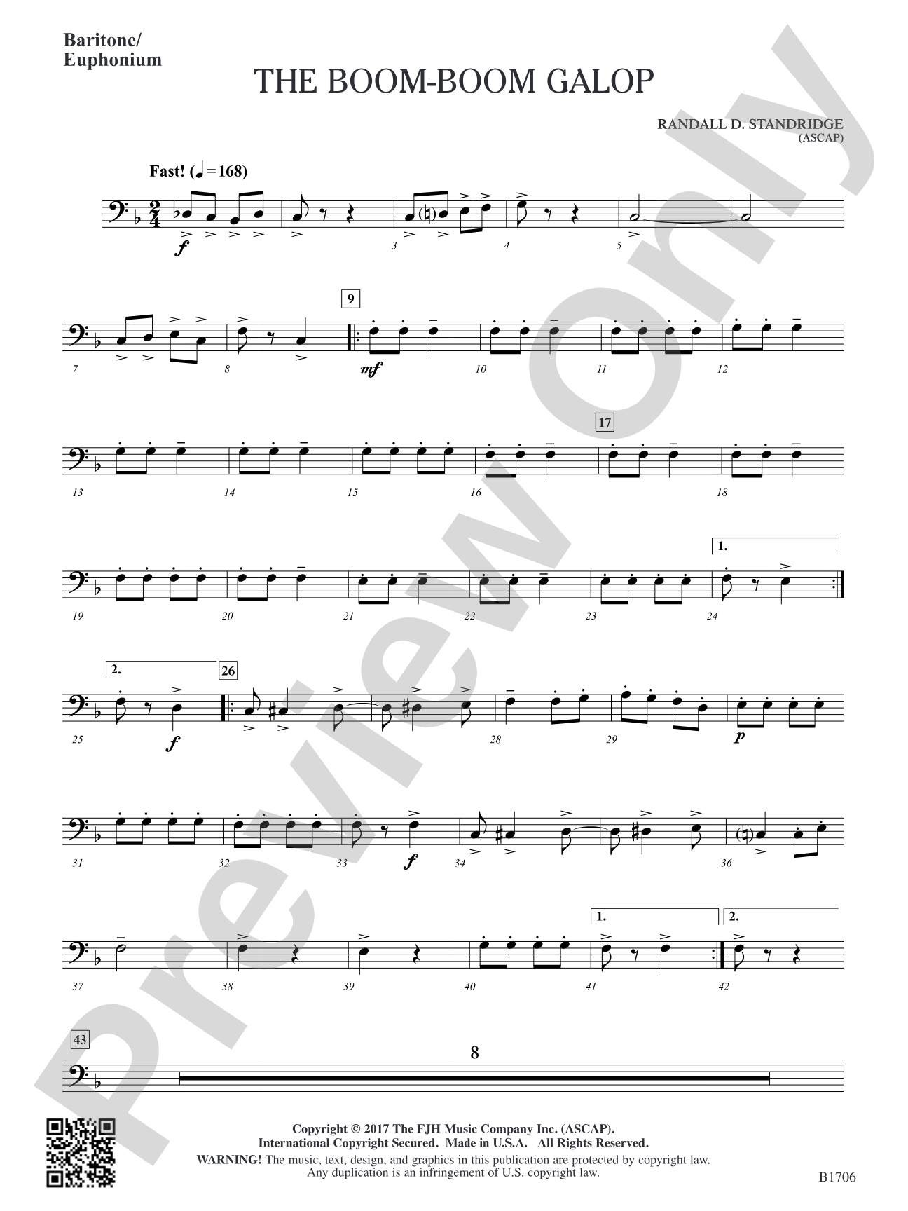 The Boom-Boom Galop: Baritone / Euphonium (opt. Trombone 2)
