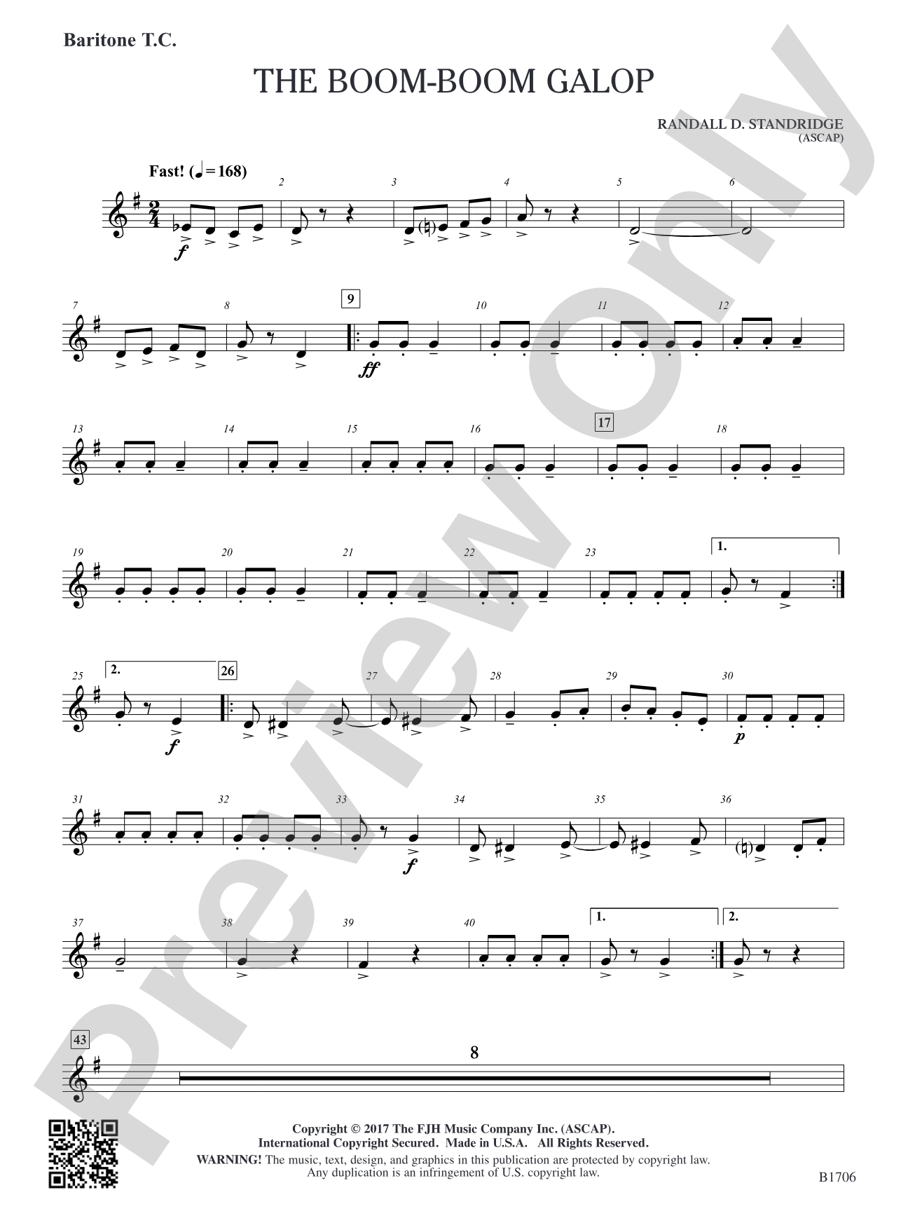 The Boom-Boom Galop: Baritone T.C.