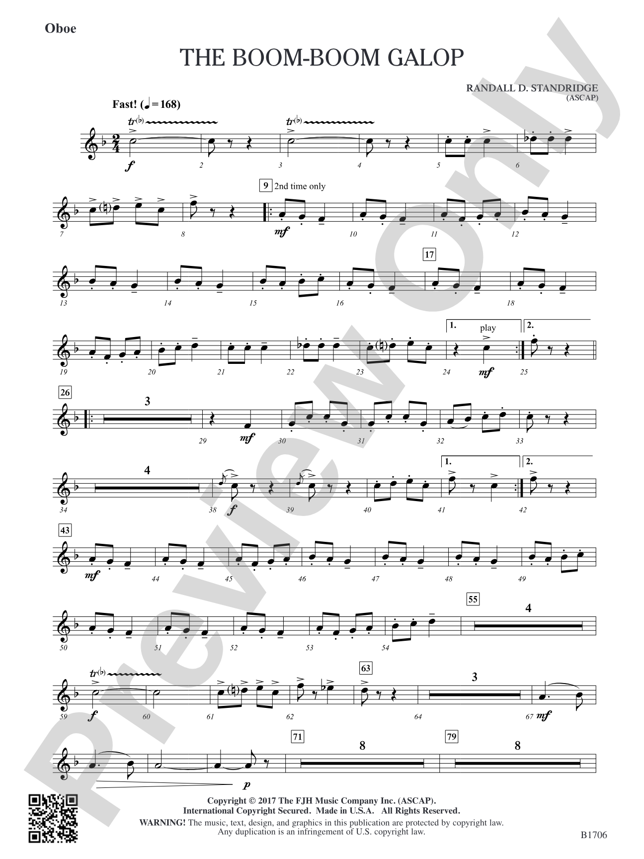 The Boom-Boom Galop: Oboe