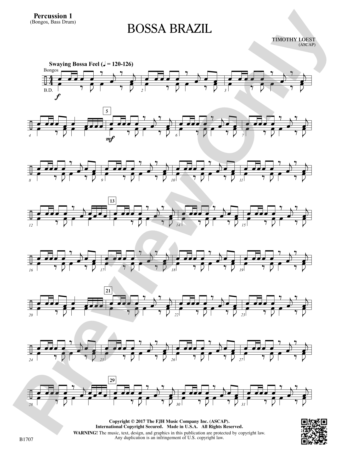 Bossa Brazil: Percussion 1