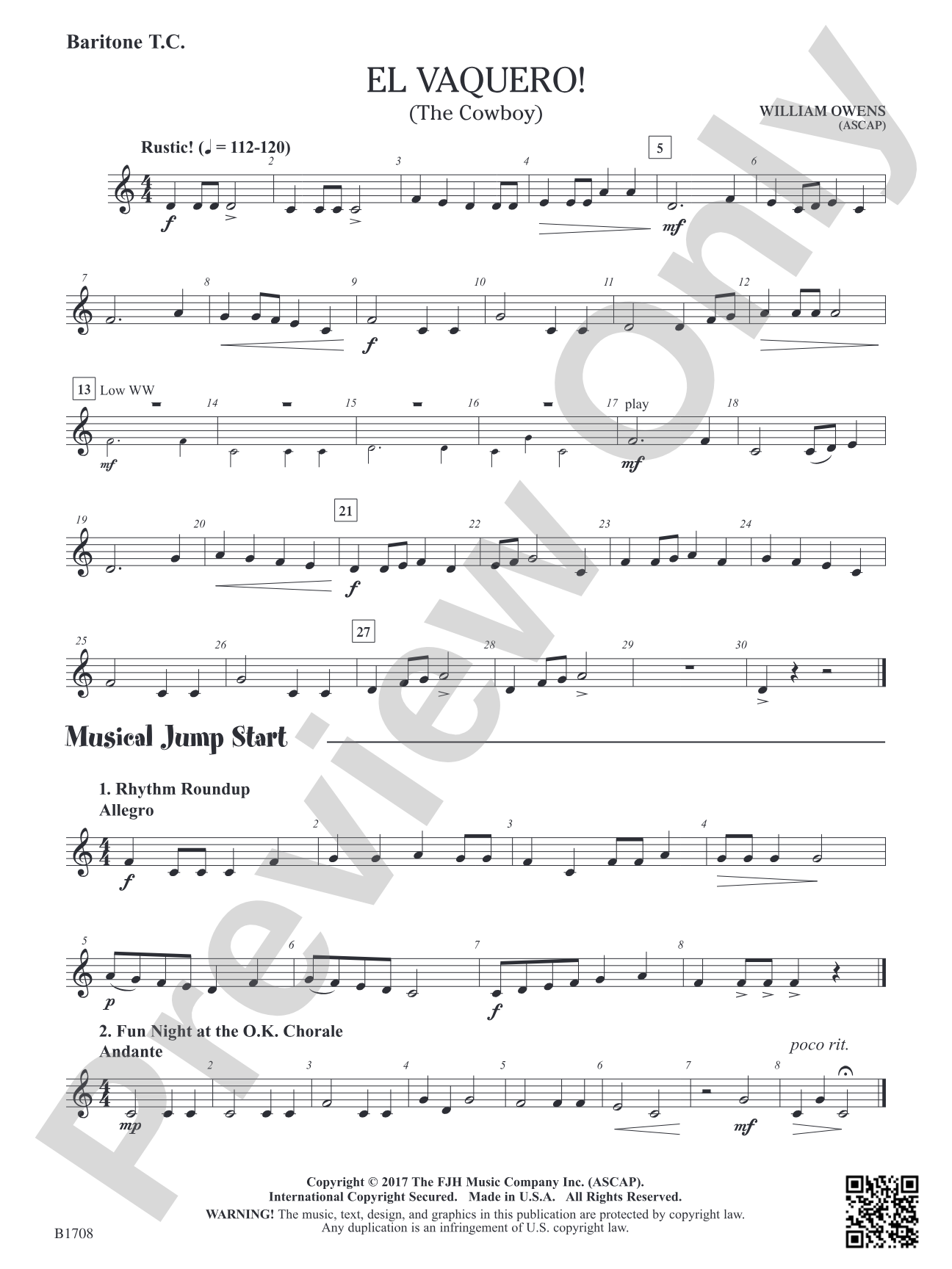 El Vaquero!: Baritone T.C.