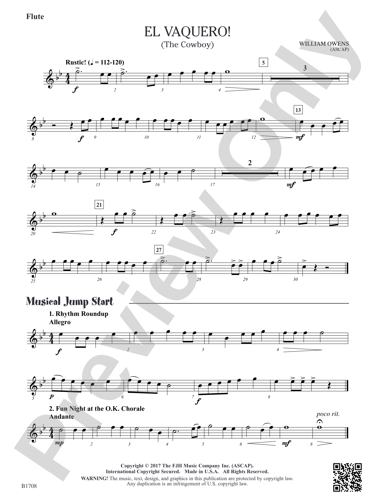 El Vaquero!: Flute
