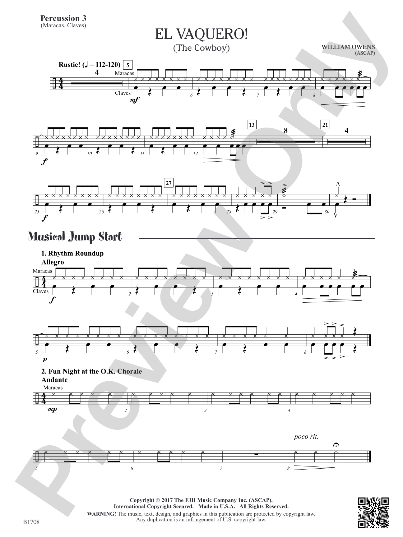 El Vaquero!: Percussion 3