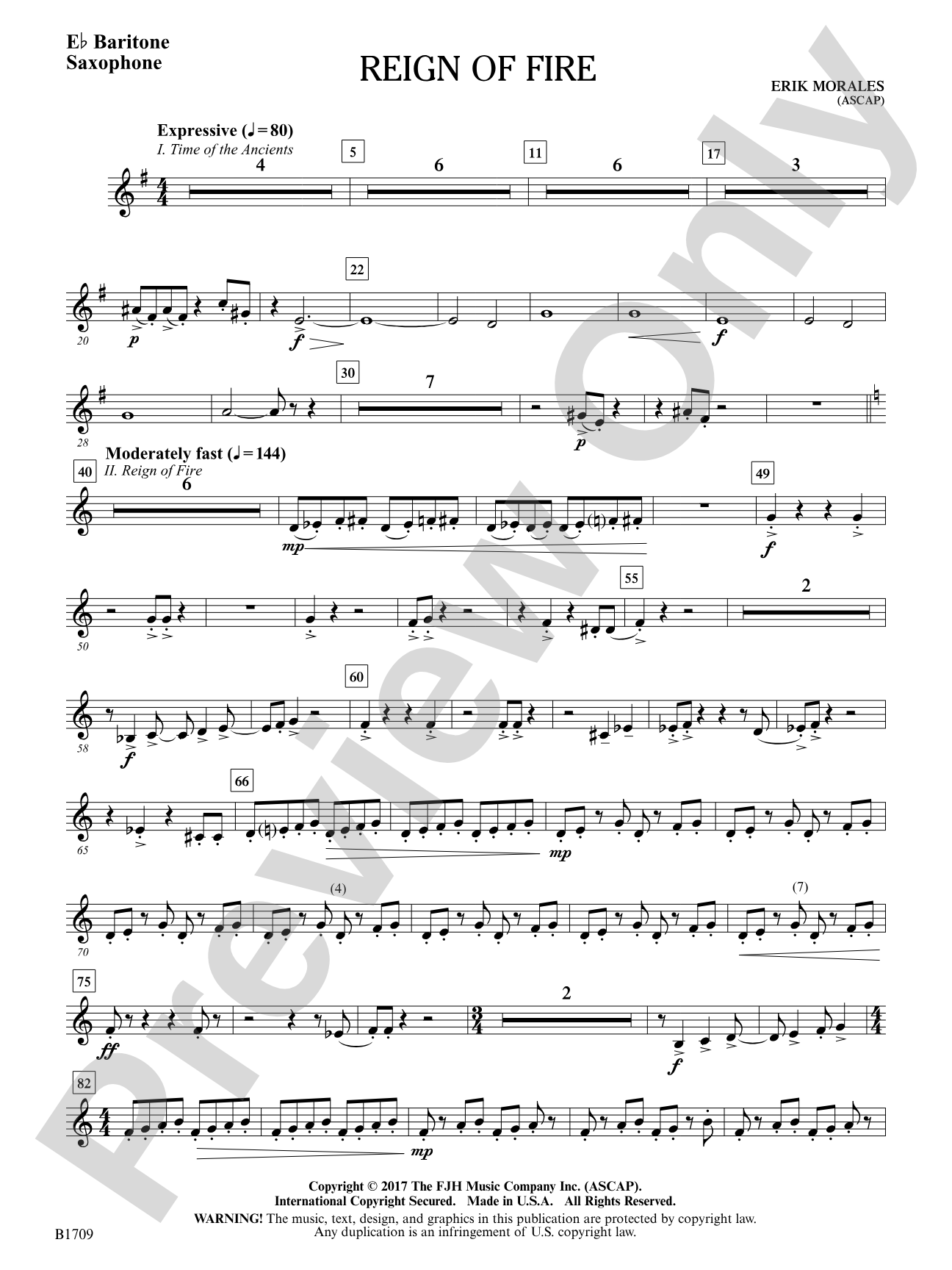 Reign of Fire: E-flat Baritone Saxophone