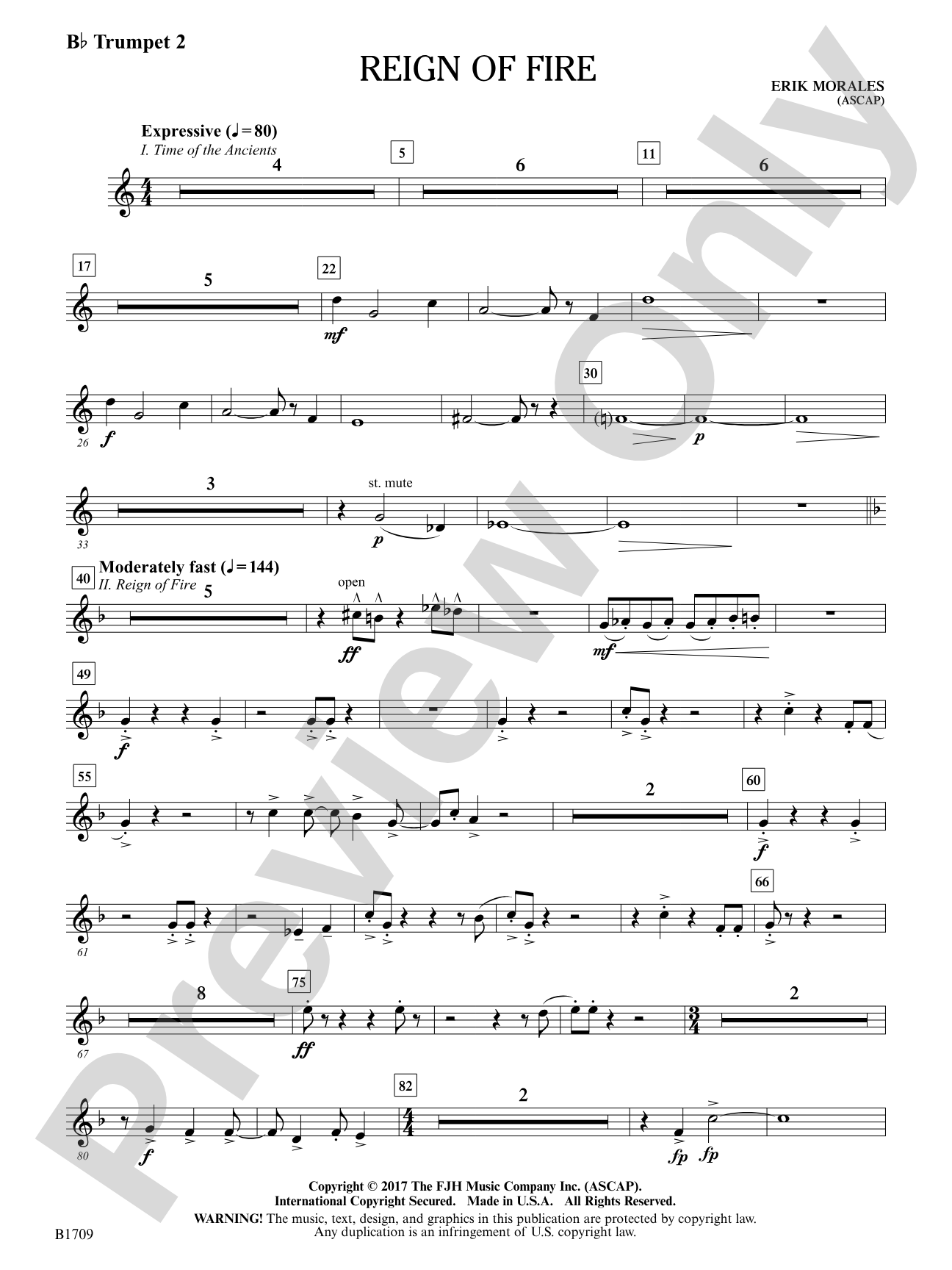 Reign of Fire: B-flat Trumpet 2