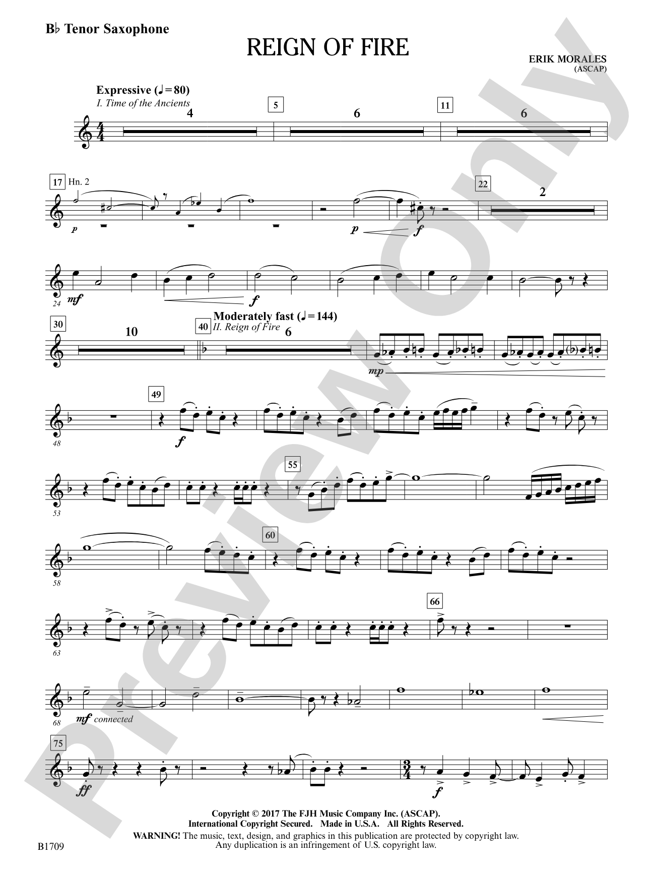 Reign of Fire: B-flat Tenor Saxophone