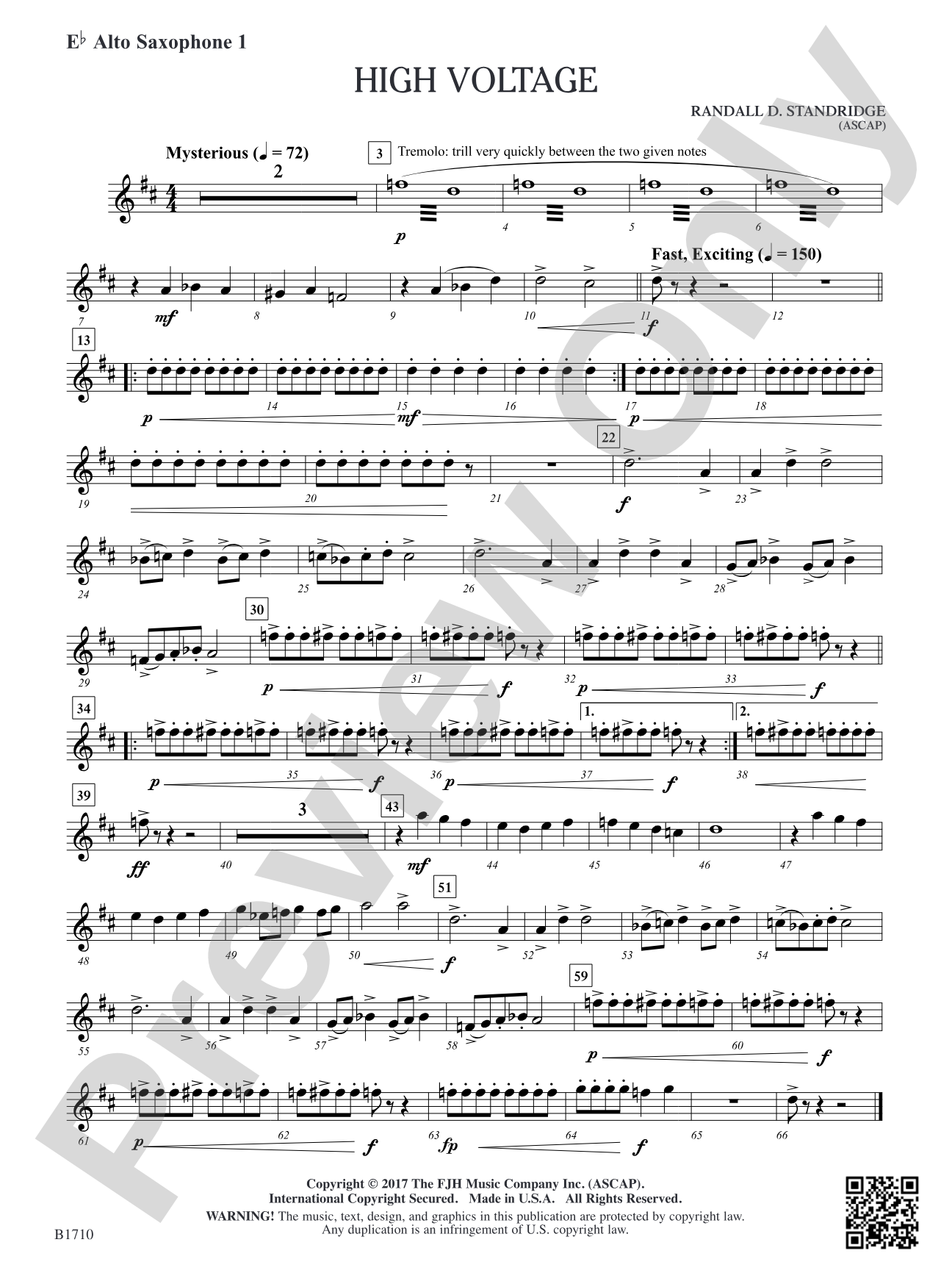 High Voltage: E-flat Alto Saxophone 1