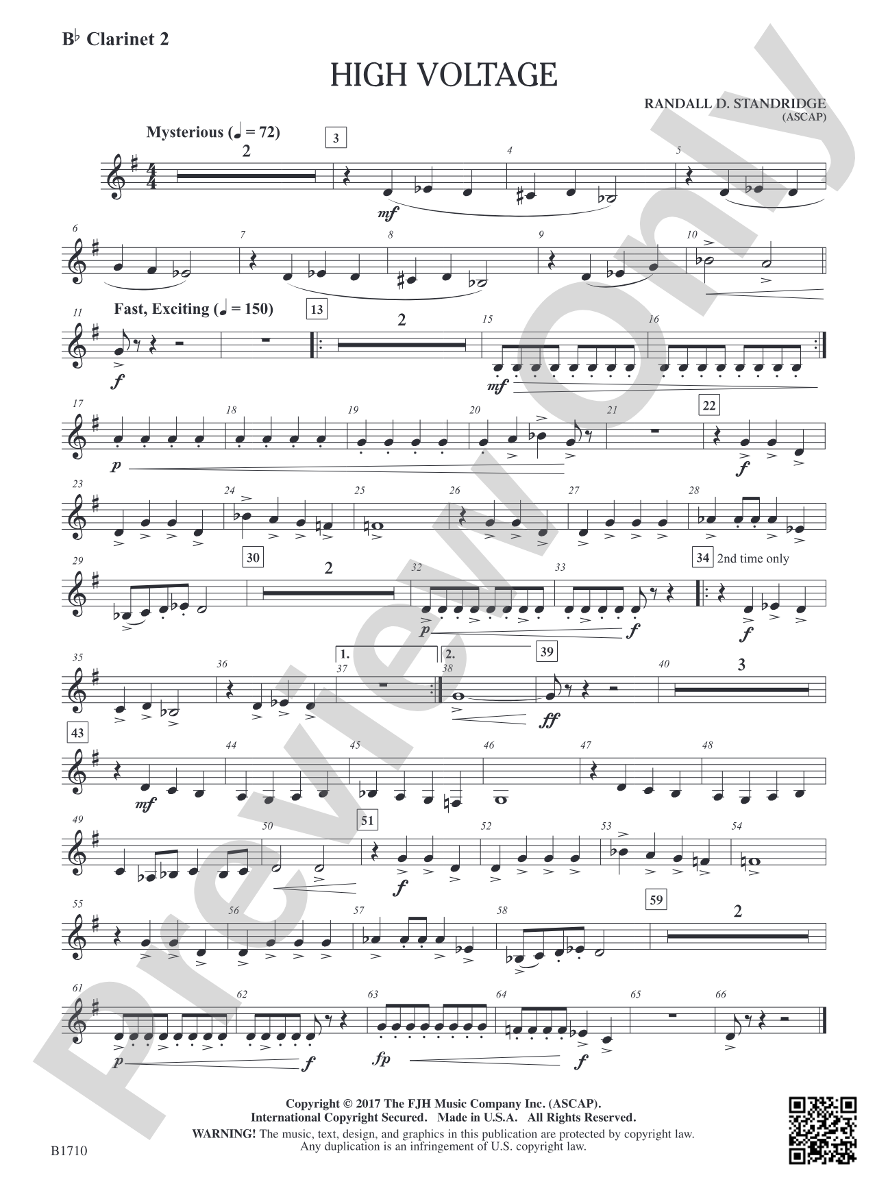 High Voltage: B-flat Clarinet 2