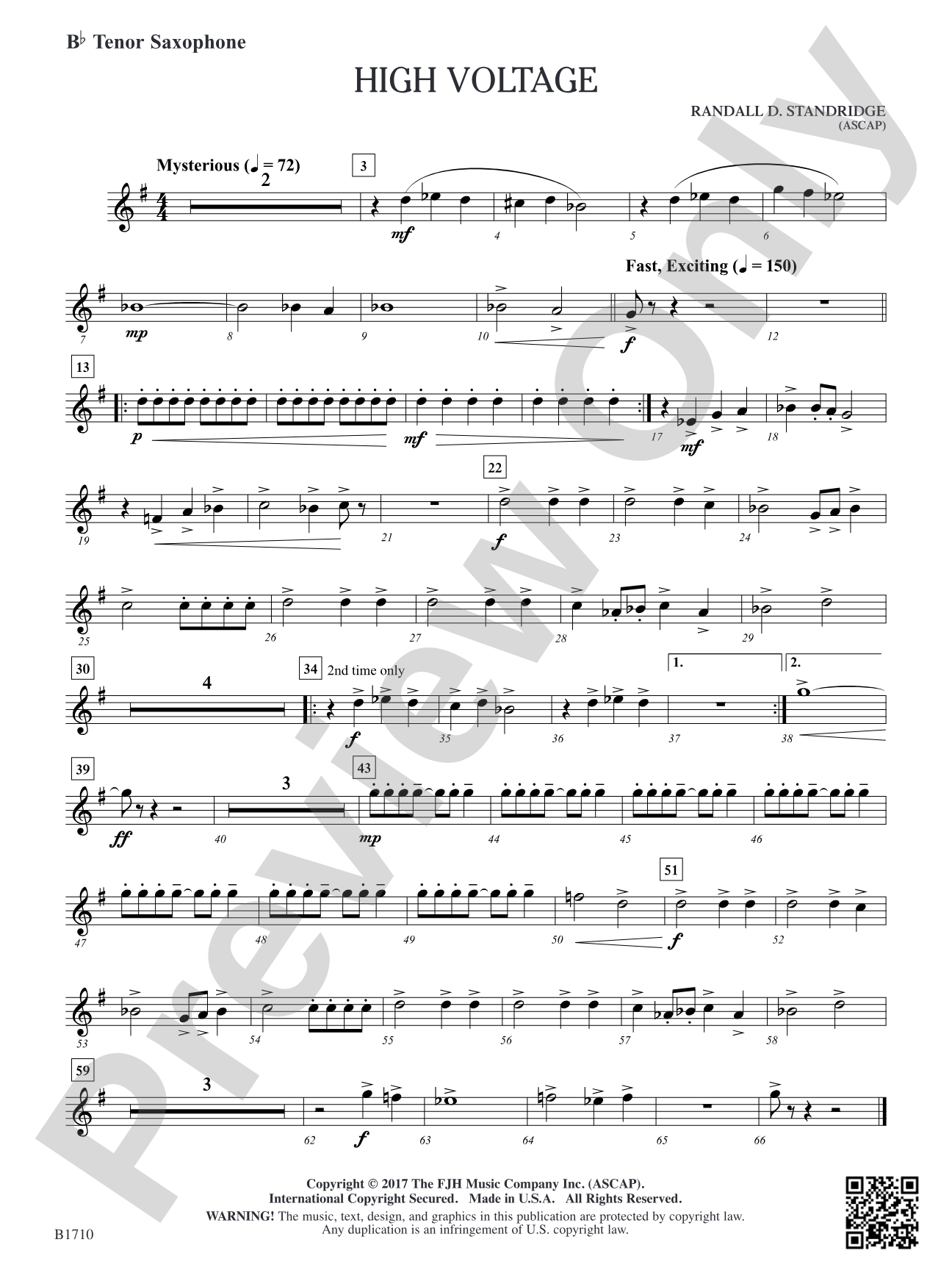 High Voltage: B-flat Tenor Saxophone