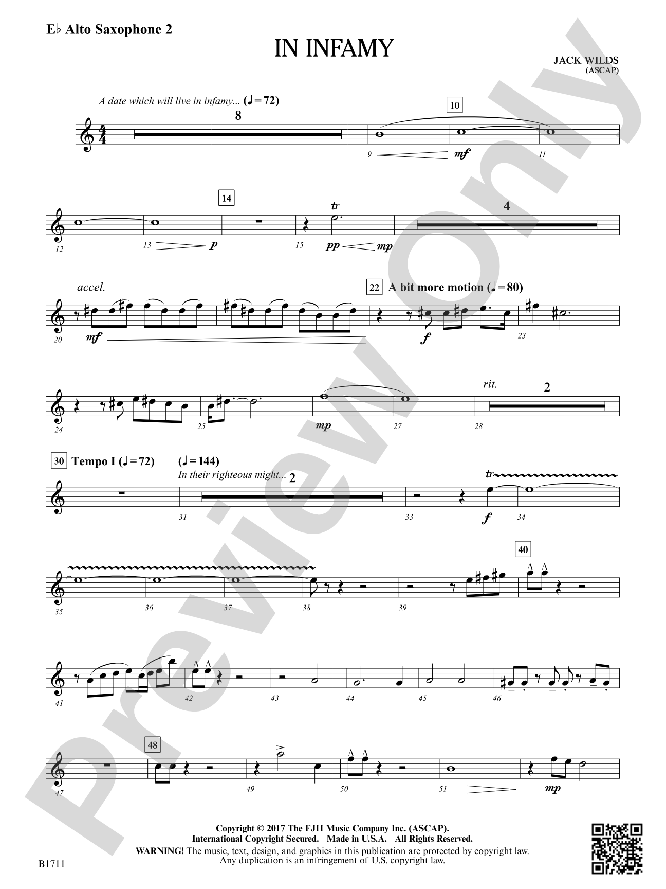 In Infamy: E-flat Alto Saxophone 2