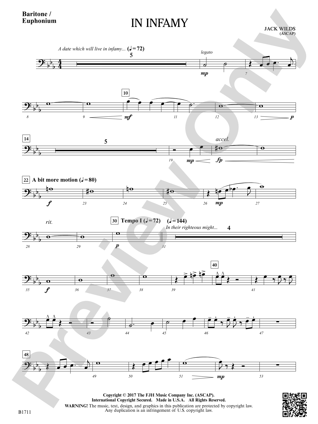 In Infamy: Baritone /Euphonium