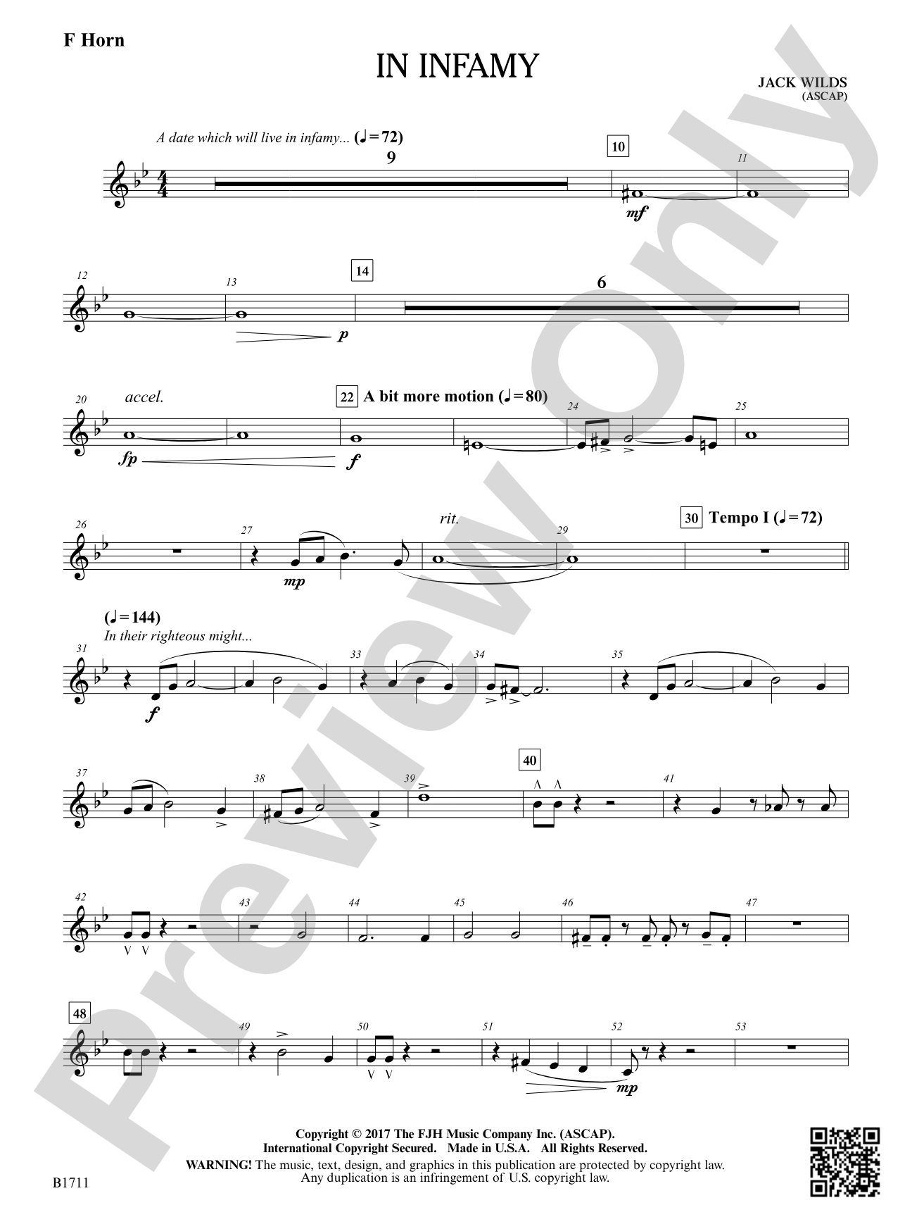 In Infamy: F Horn