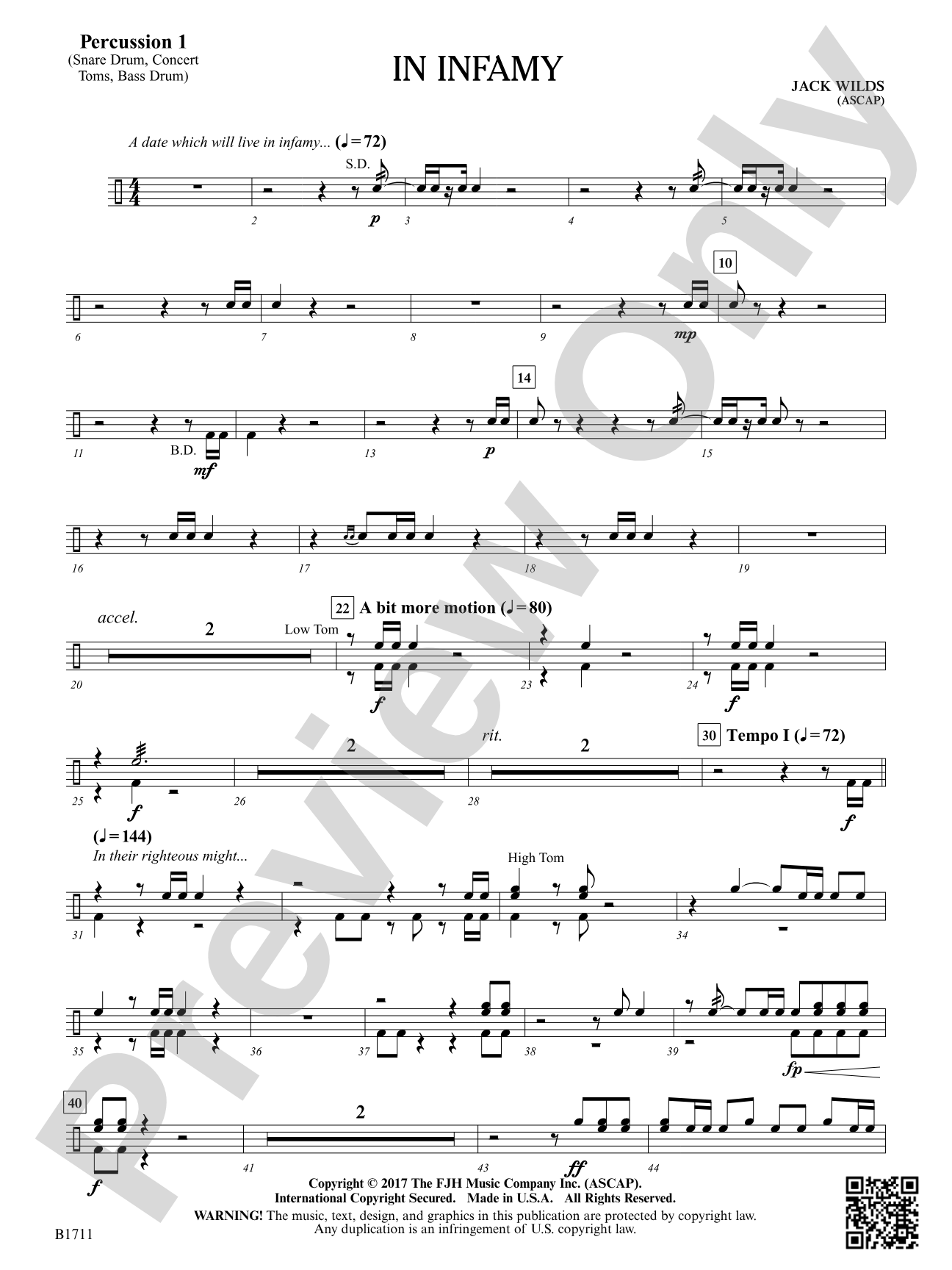 In Infamy: Percussion 1
