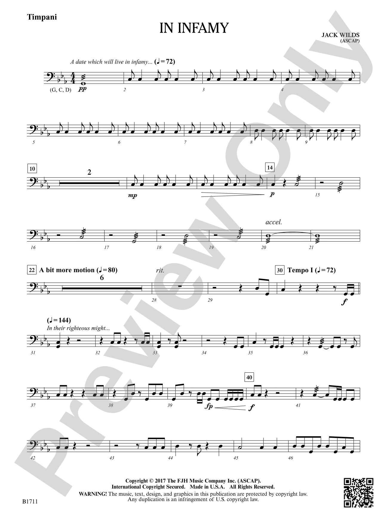 In Infamy: Timpani
