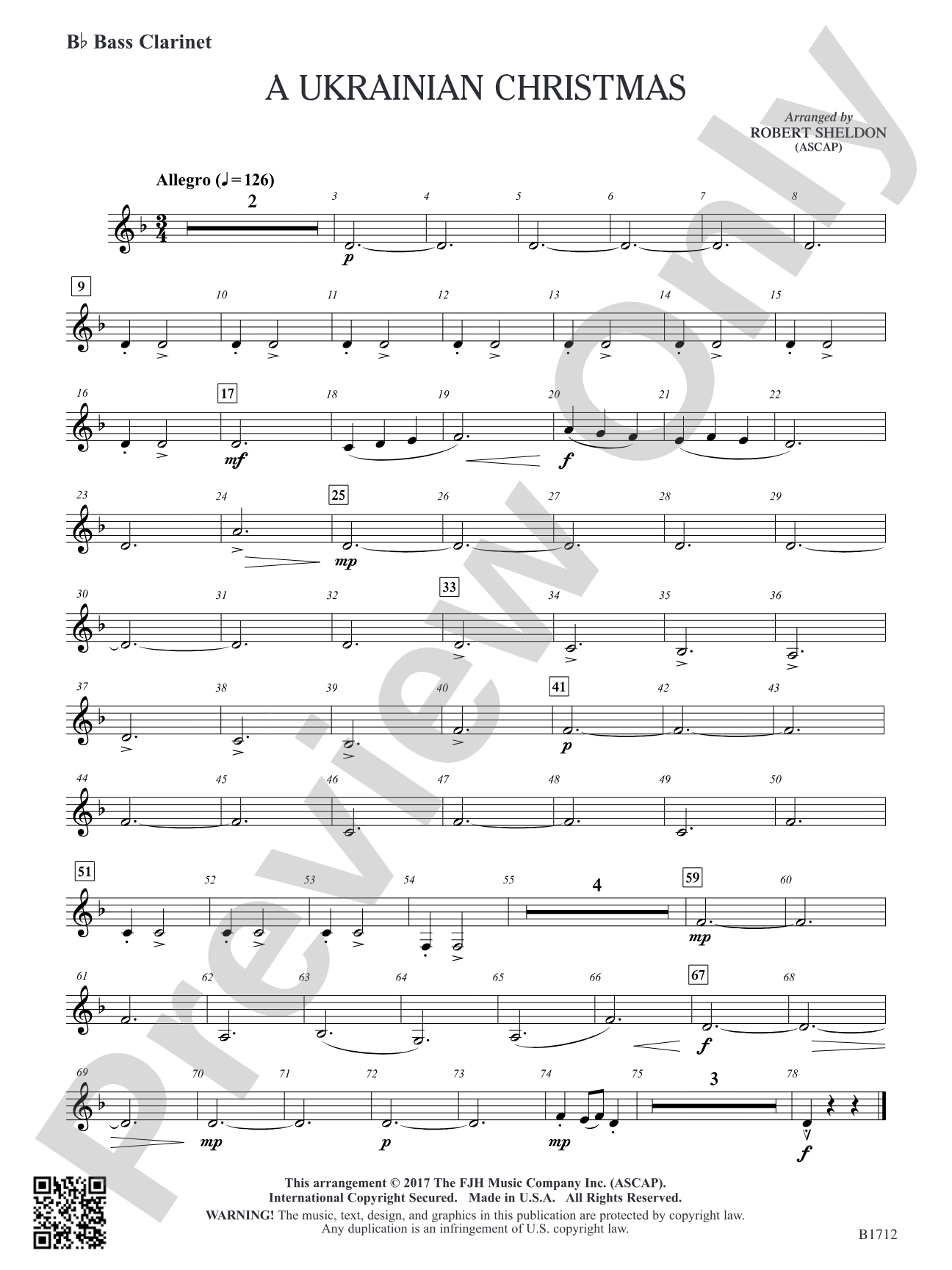 A Ukrainian Christmas: B-flat Bass Clarinet