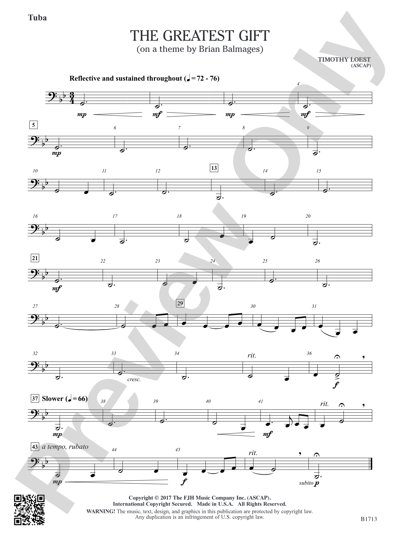 The Greatest Gift: Tuba