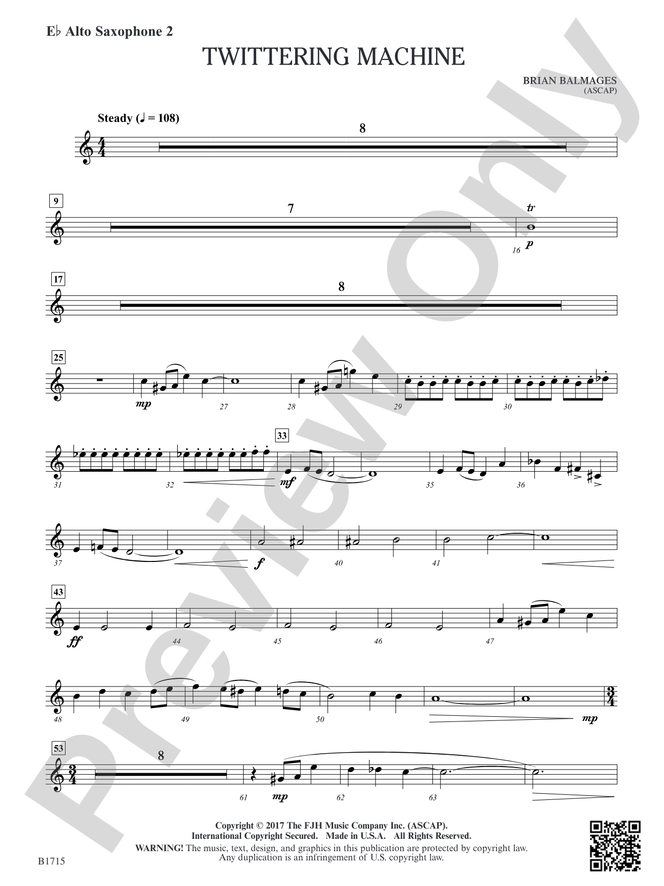 Twittering Machine: E-flat Alto Saxophone 2
