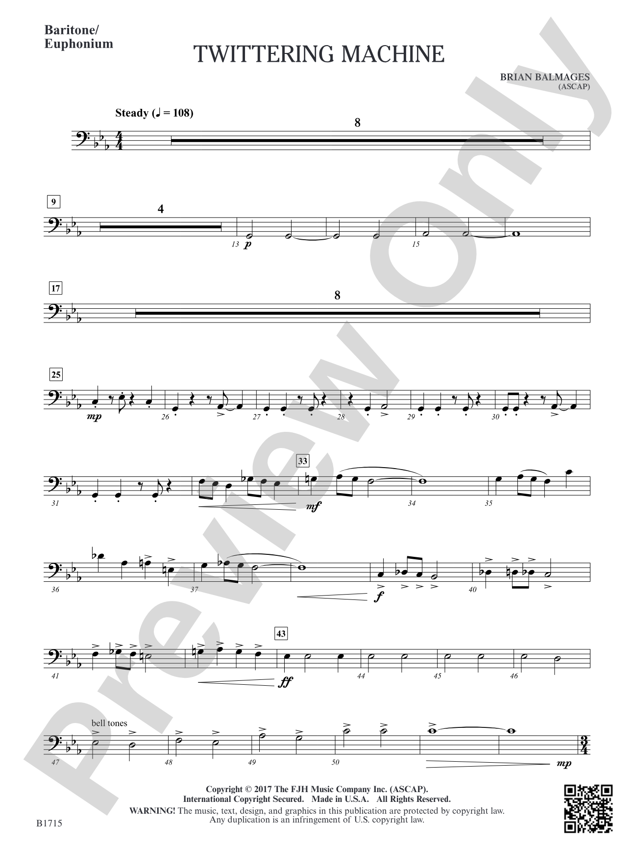 Twittering Machine: Baritone / Euphonium