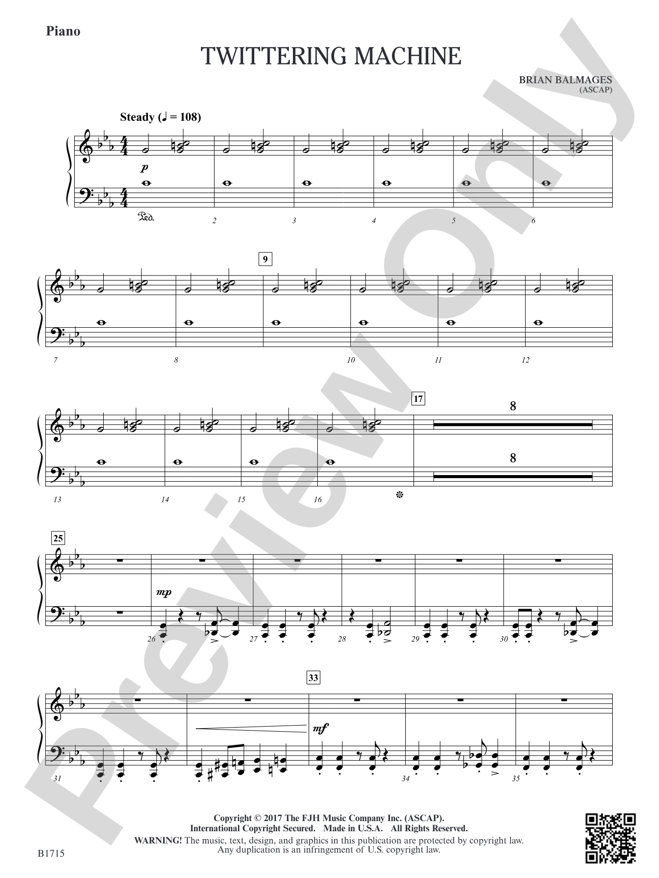Twittering Machine: Piano