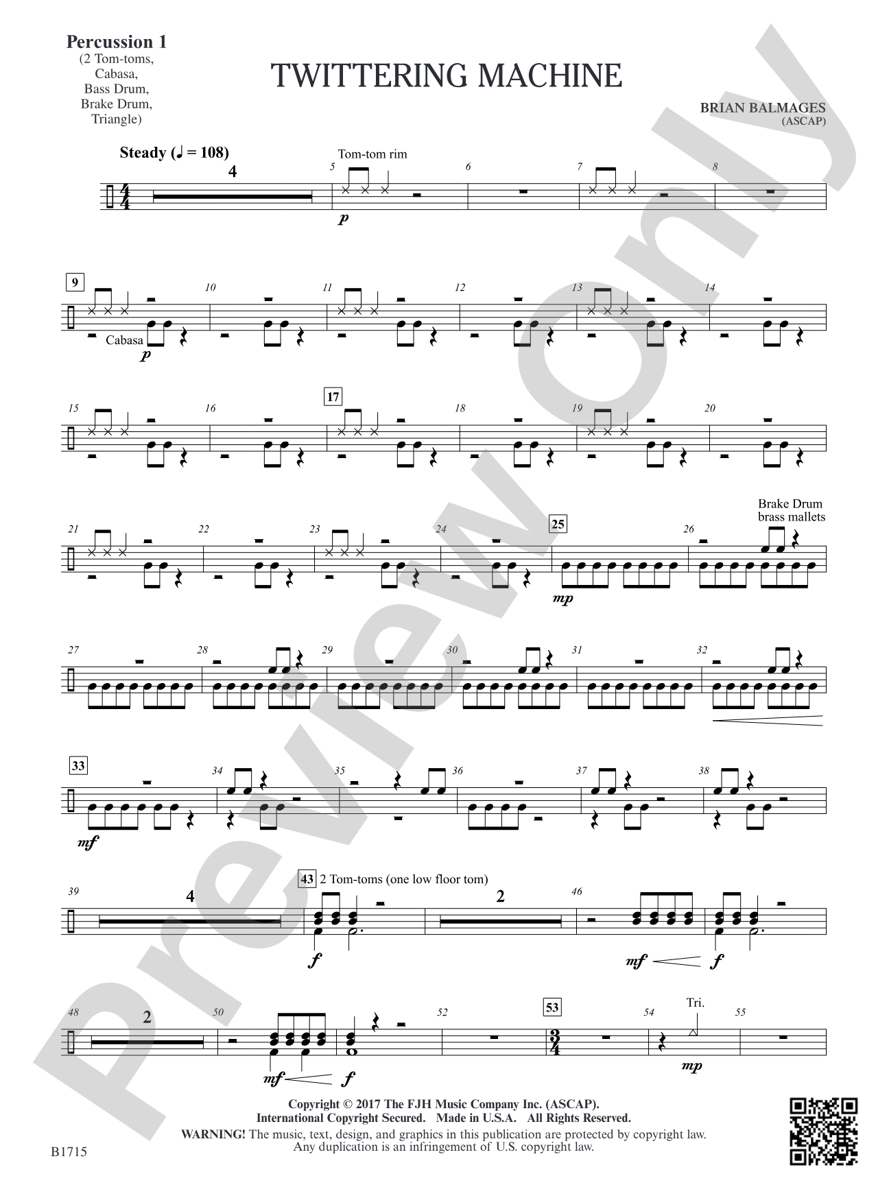 Twittering Machine: Percussion 1