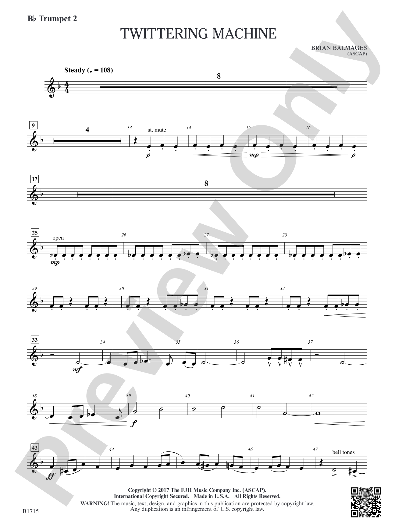 Twittering Machine: B-flat Trumpet 2