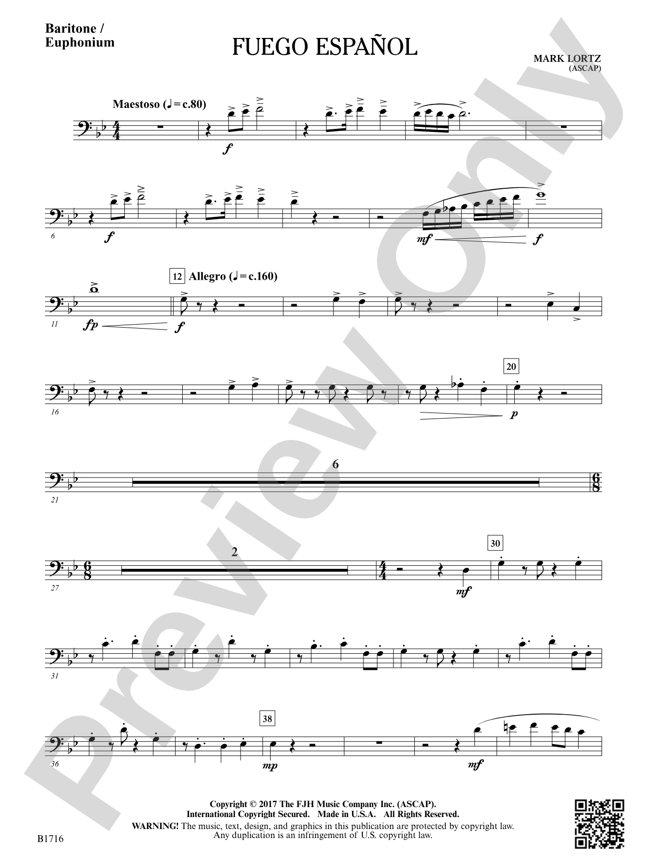 Fuego Espanol: Baritone / Euphonium
