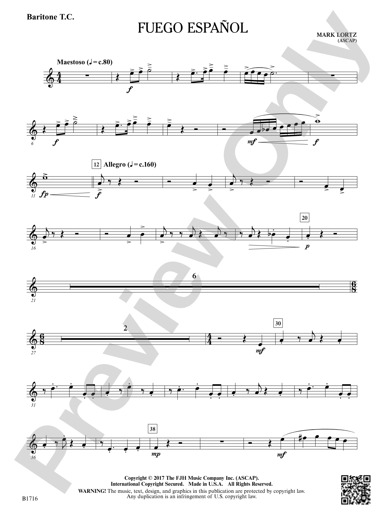Fuego Espanol: Baritone T.C.