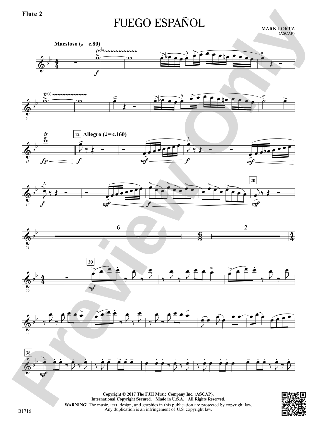 Fuego Espanol: Flute 2
