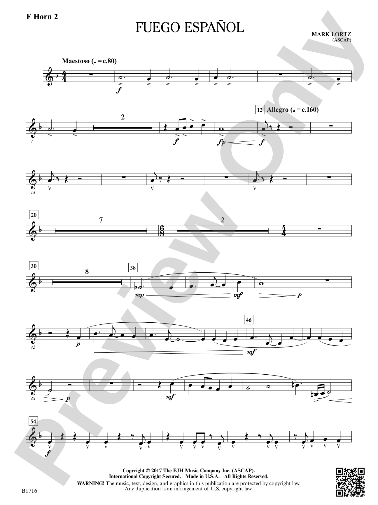 Fuego Espanol: F Horn 2