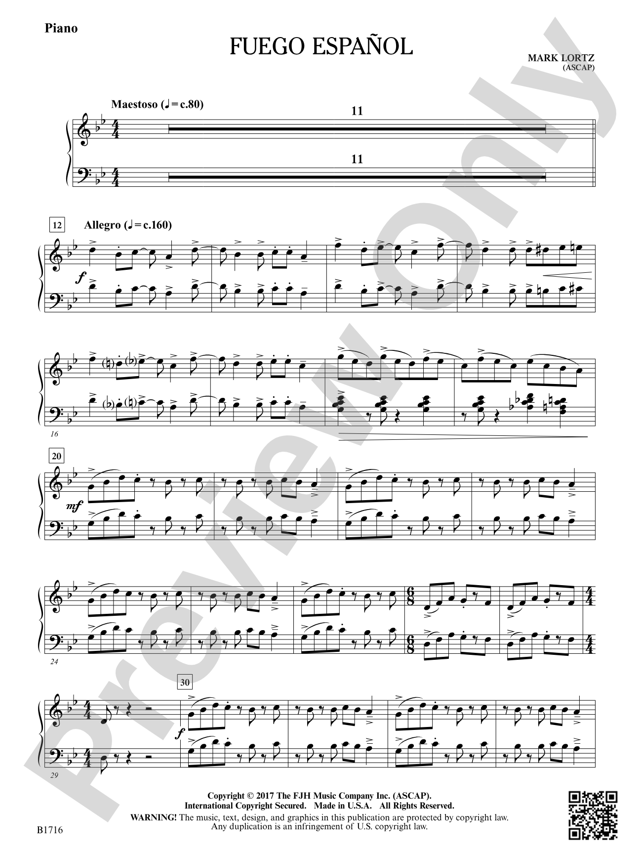 Fuego Espanol: Piano