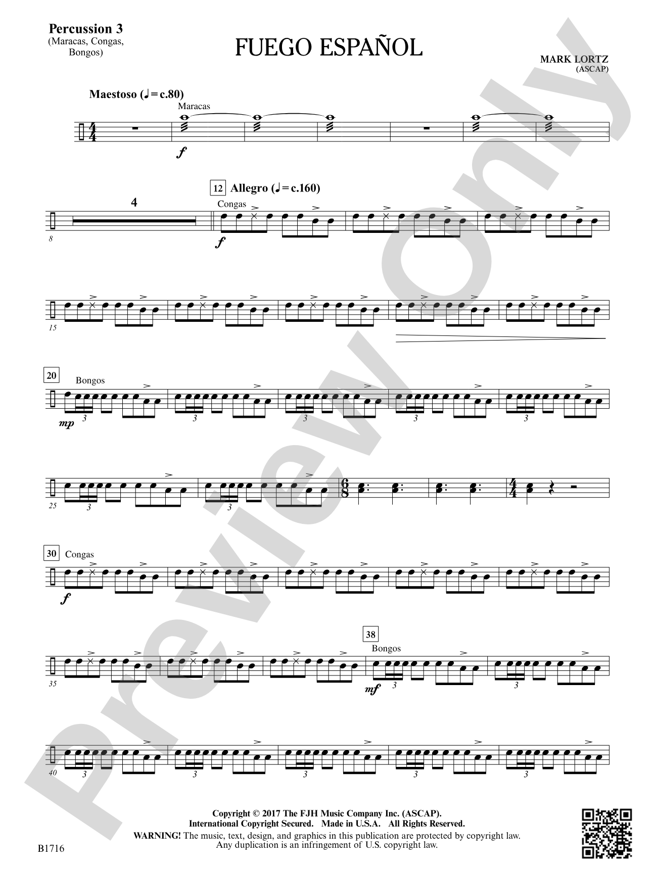Fuego Espanol: Percussion 3