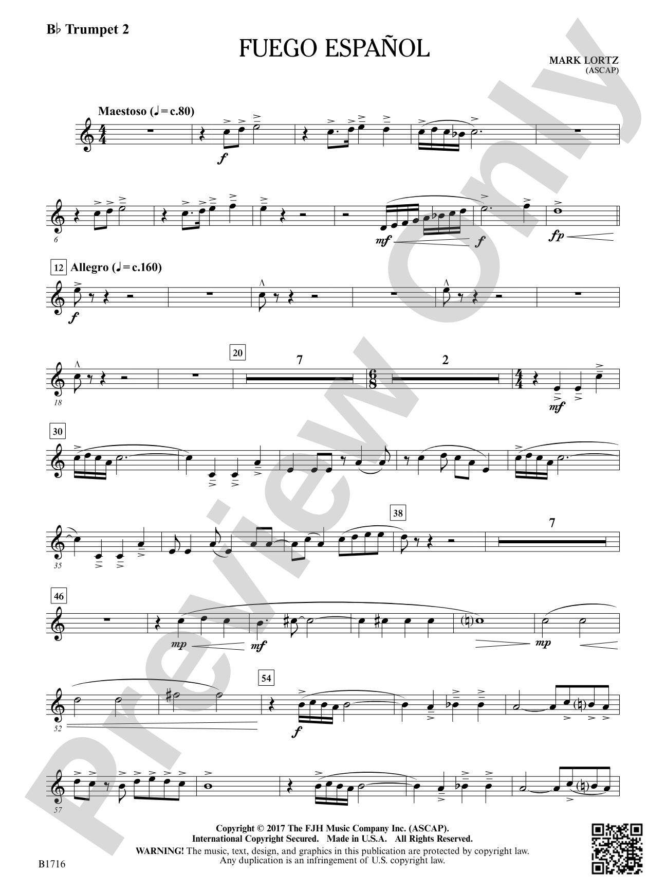 Fuego Espanol: B-flat Trumpet 2