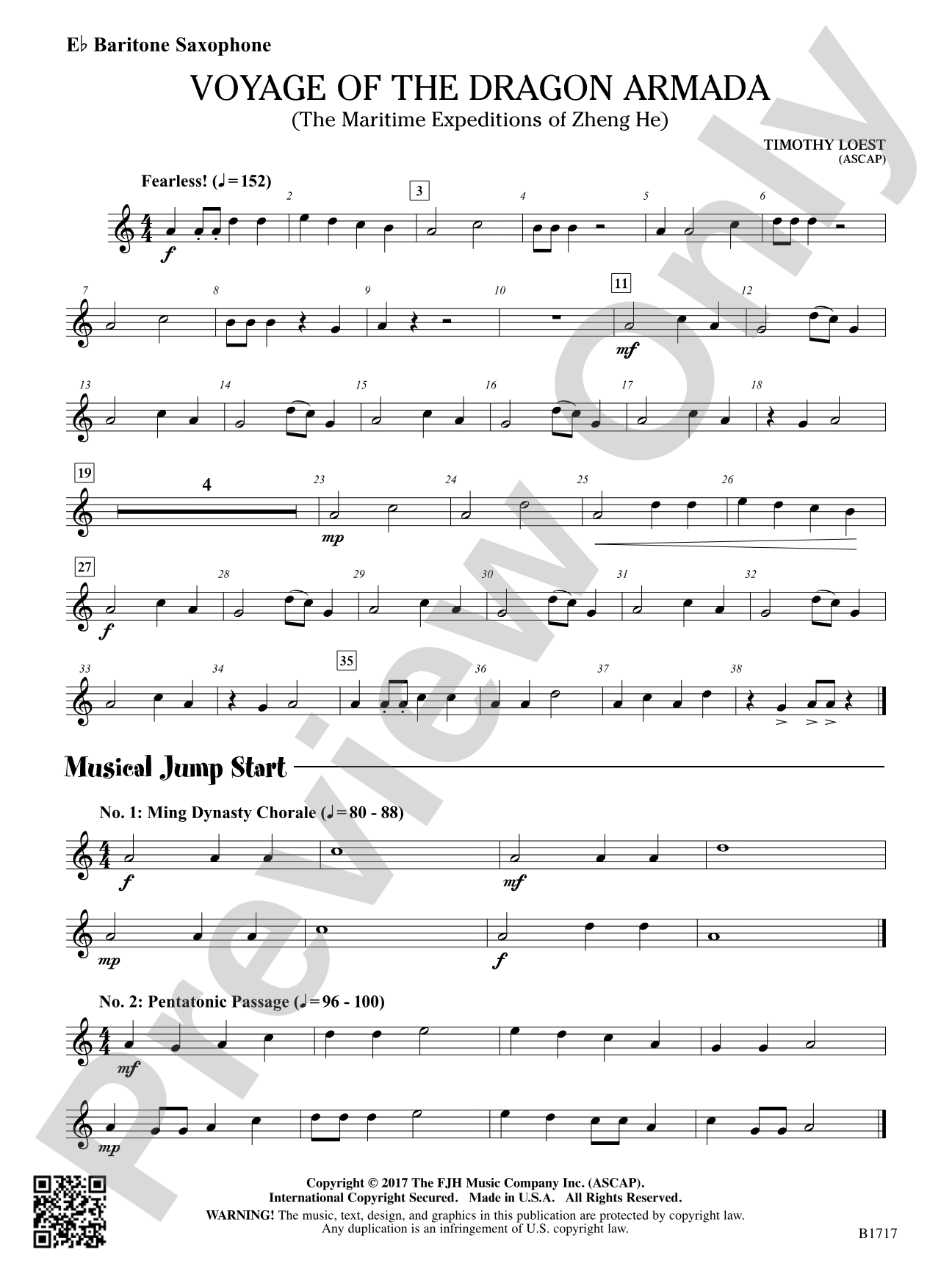 Voyage of the Dragon Armada: E-flat Baritone Saxophone