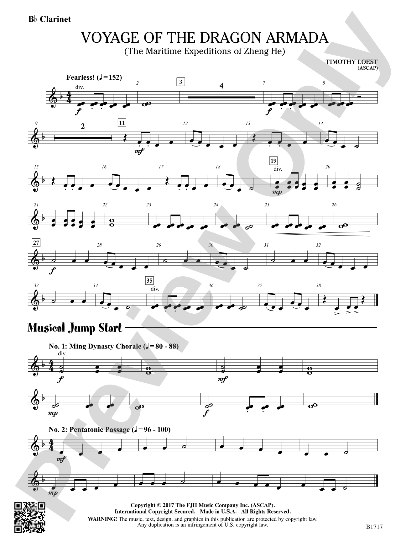 Voyage of the Dragon Armada: B-flat Clarinet
