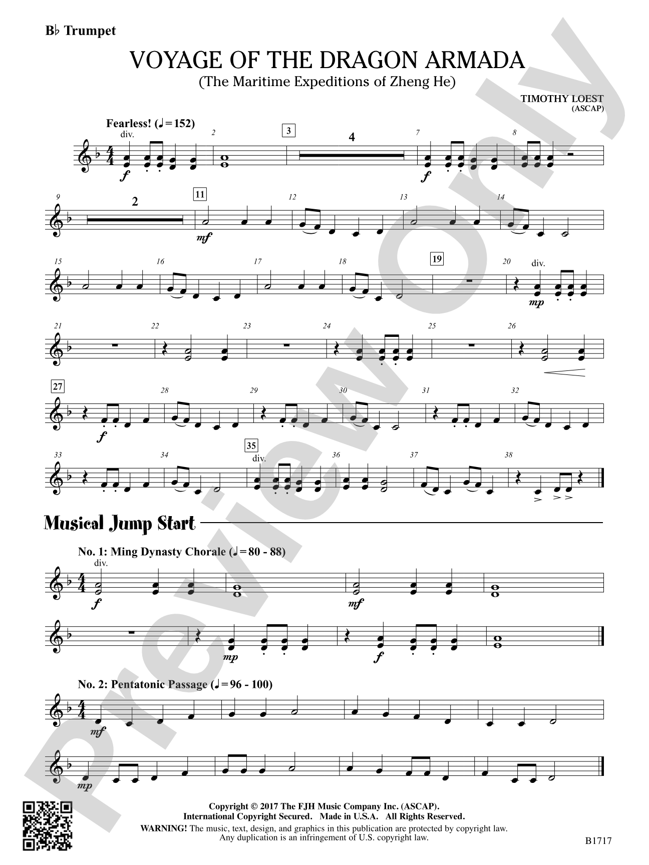 Voyage of the Dragon Armada: B-flat Trumpet