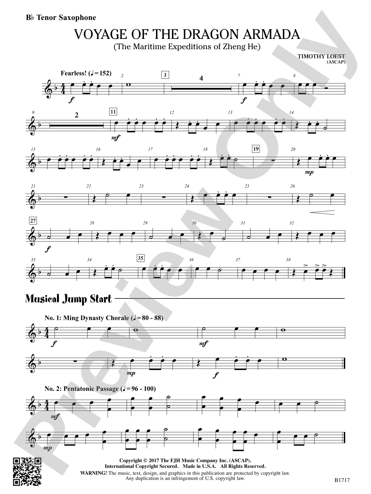 Voyage of the Dragon Armada: B-flat Tenor Saxophone