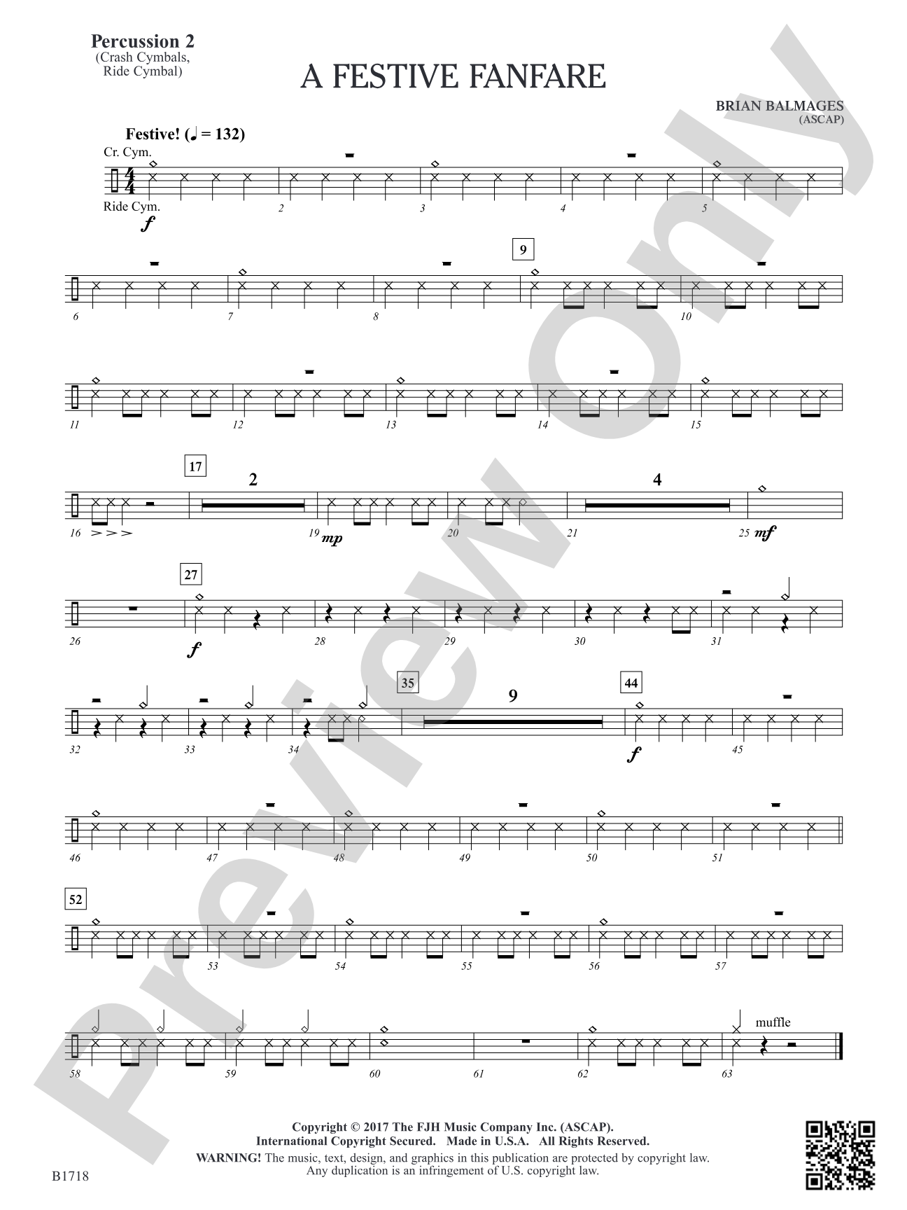 A Festive Fanfare: Percussion 2