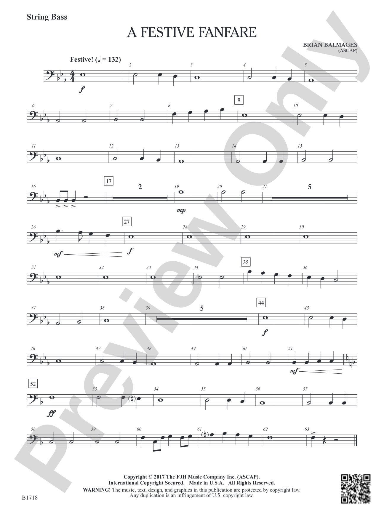 A Festive Fanfare: String Bass