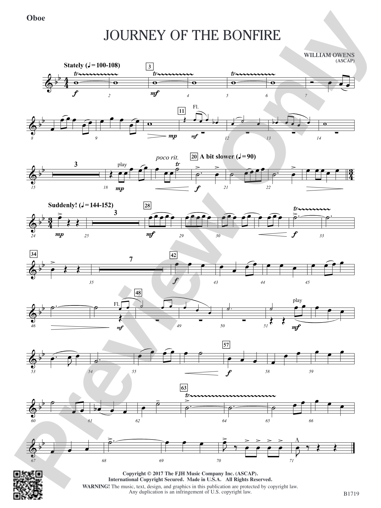 Journey of the Bonfire: Oboe