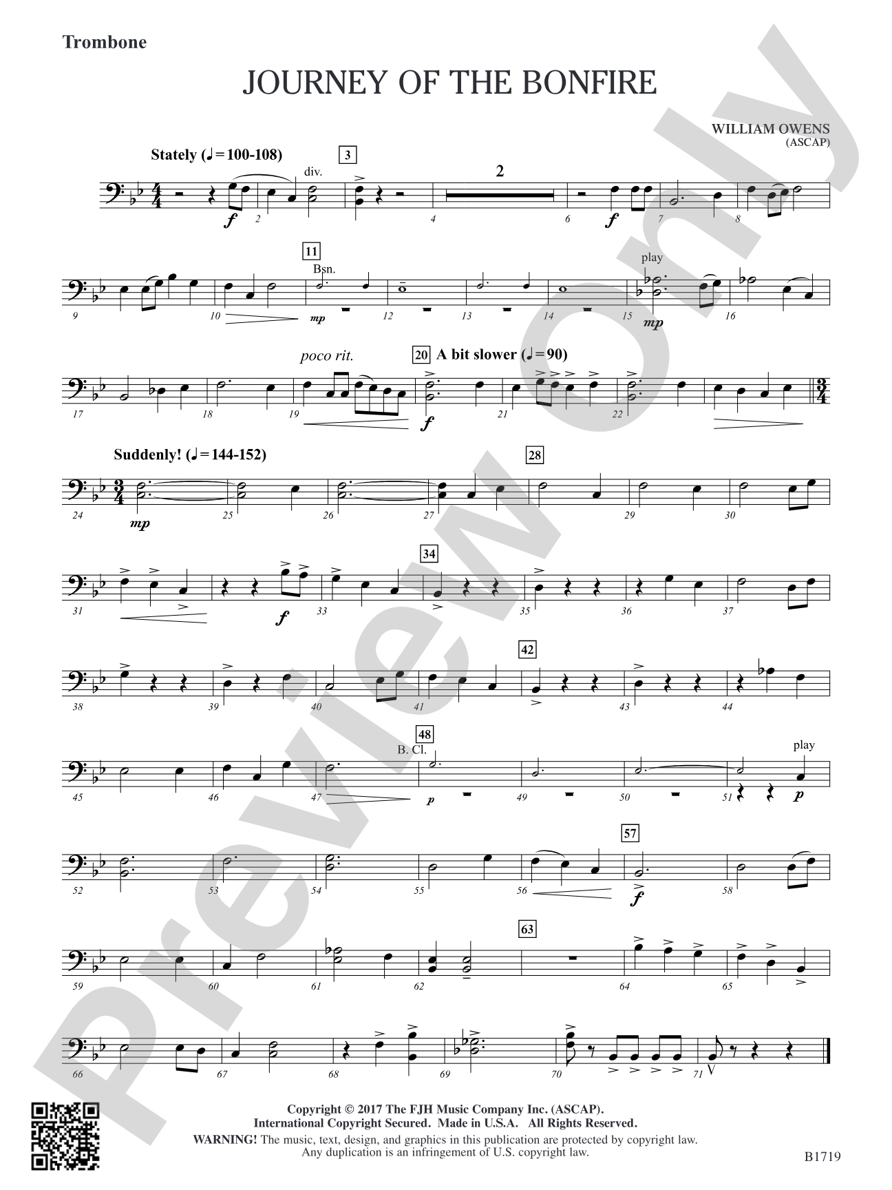 Journey of the Bonfire: Trombone