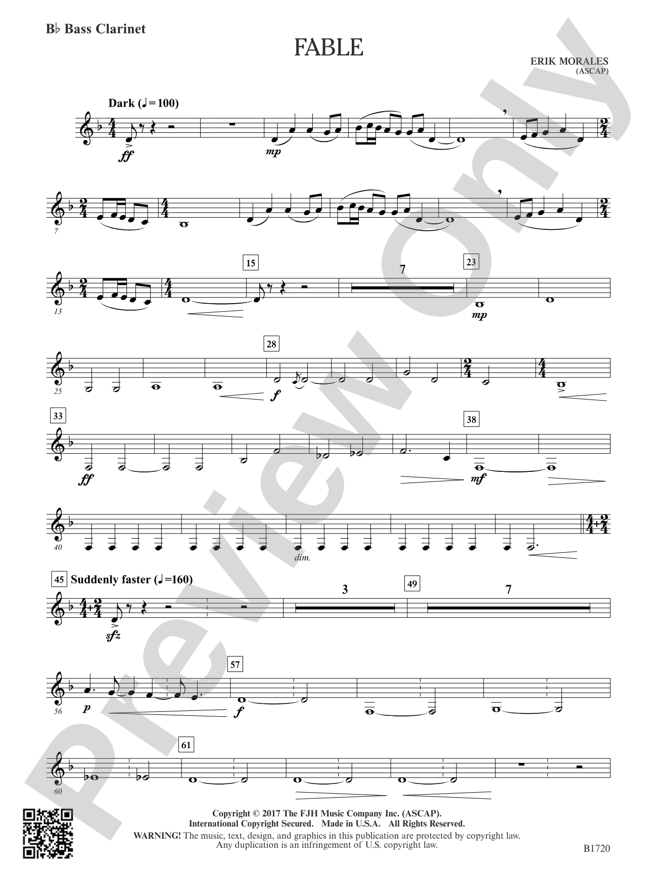 Fable: B-flat Bass Clarinet