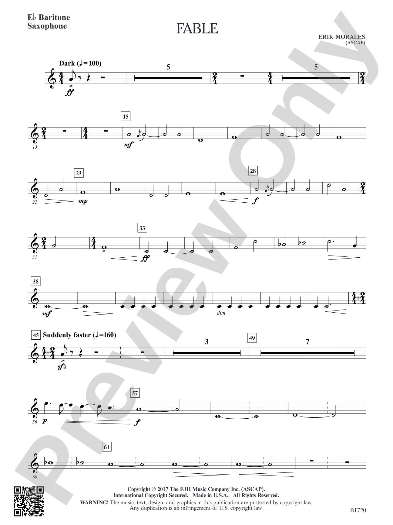 Fable: E-flat Baritone Saxophone