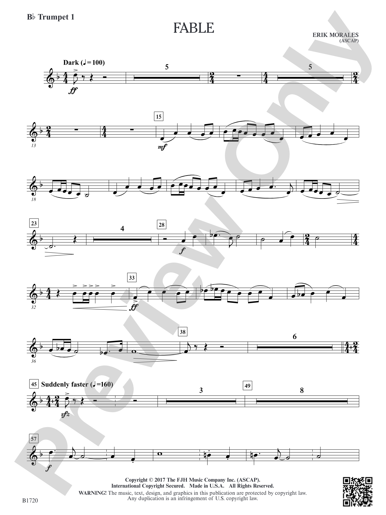 Fable: B-flat Trumpet 1