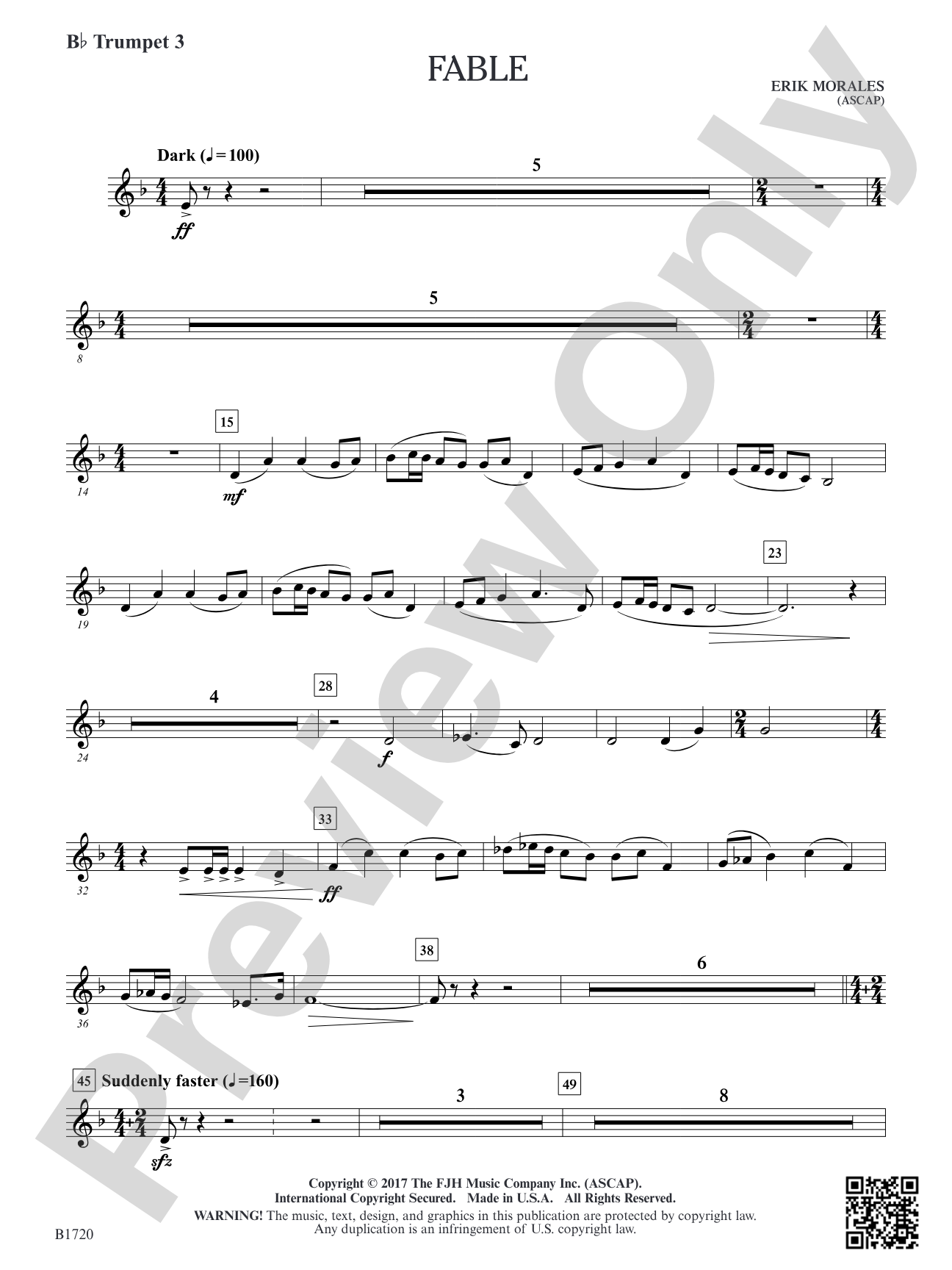 Fable: B-flat Trumpet 3