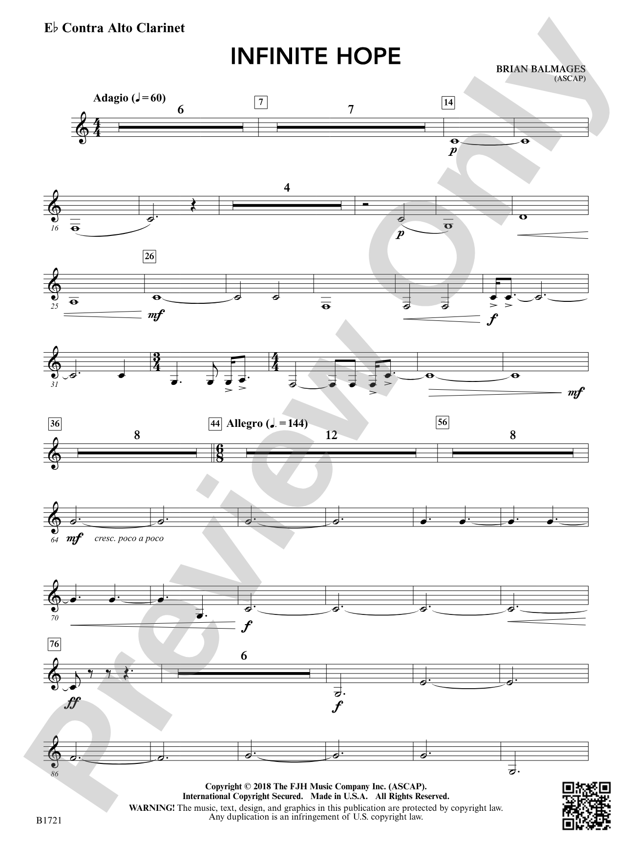 Infinite Hope: E-flat Contra Alto Clarinet