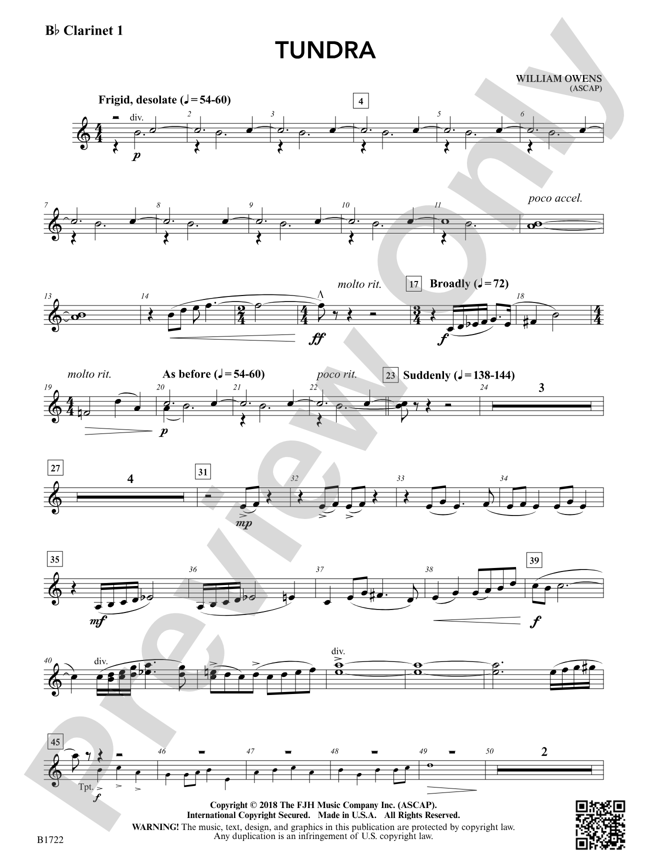 Tundra: B-flat Clarinet 1