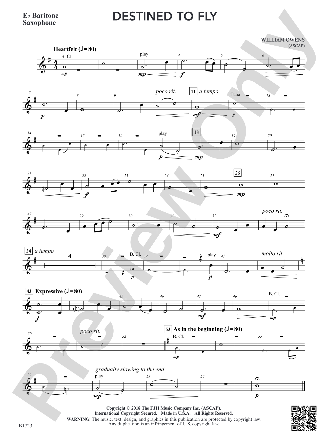 Destined to Fly: E-flat Baritone Saxophone