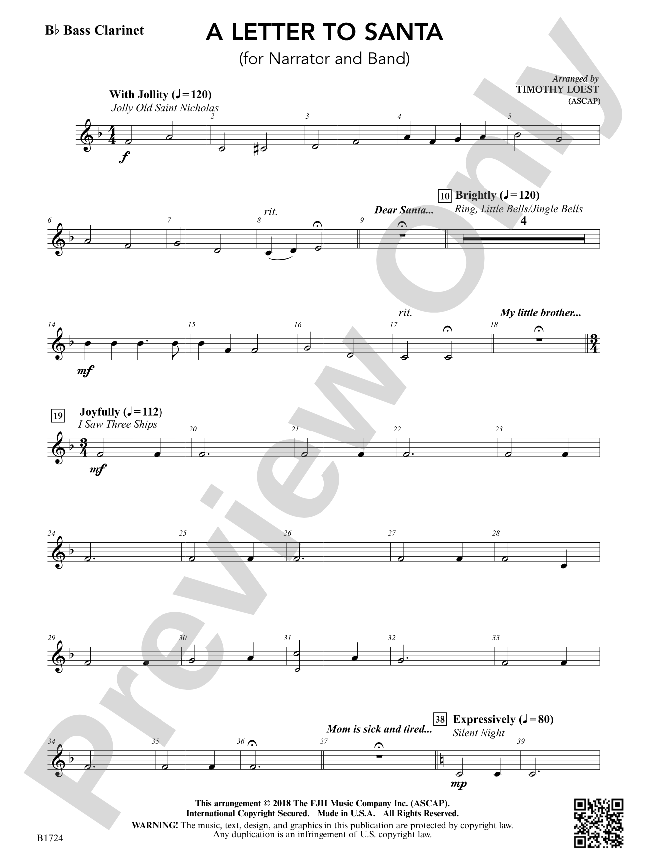 A Letter to Santa: B-flat Bass Clarinet