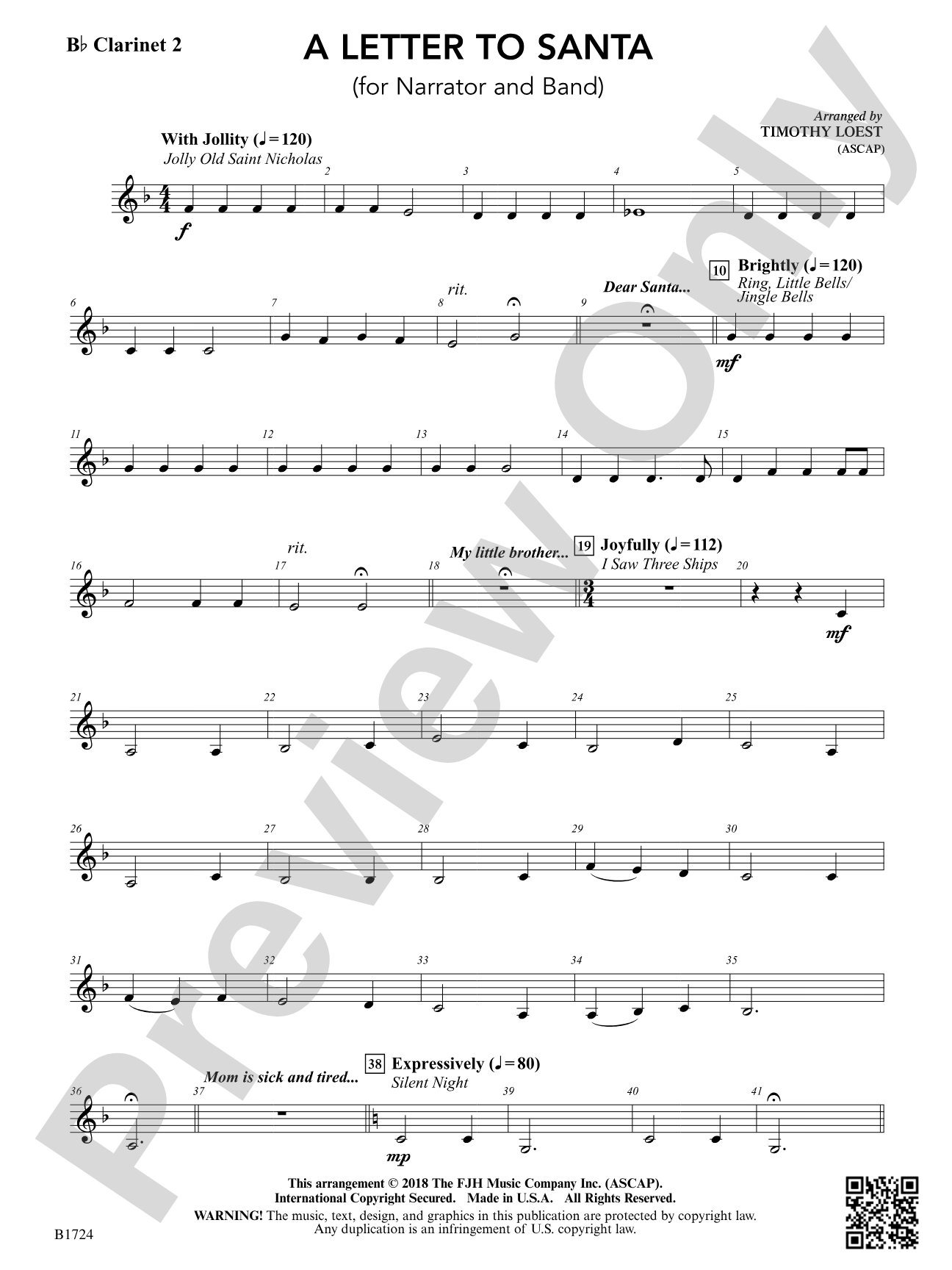 A Letter to Santa: B-flat Clarinet 2